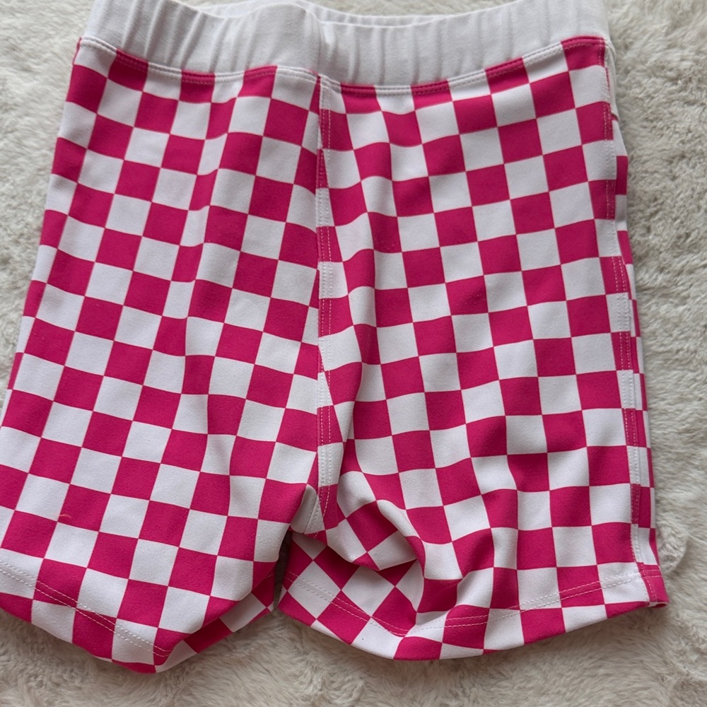 Five Kids' Pink Checkered Shorts - Picture 3 of 3
